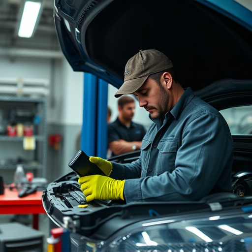 auto technician working