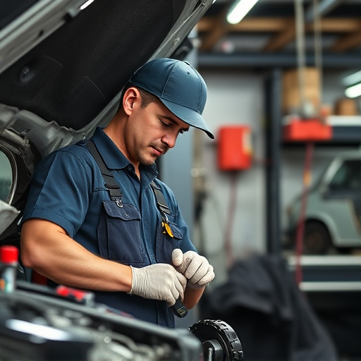 auto technician working