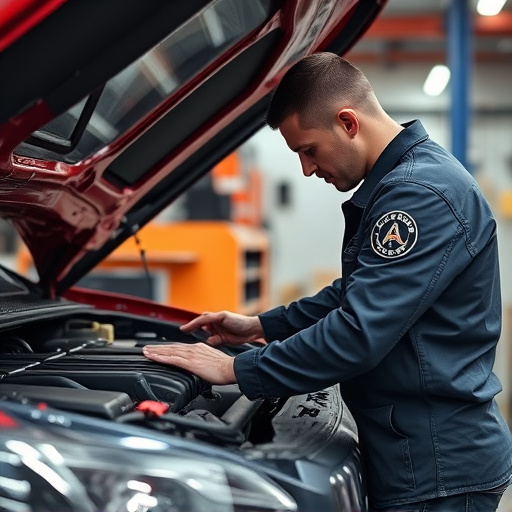 auto technician working