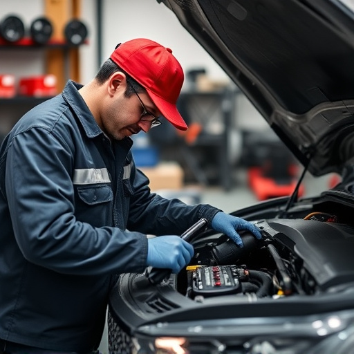 auto technician working