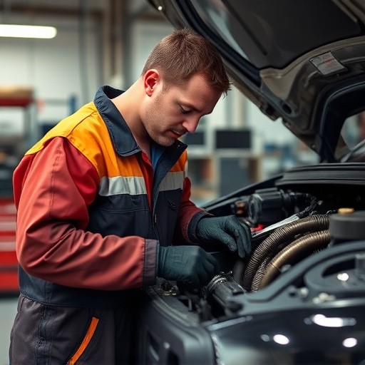 auto technician working