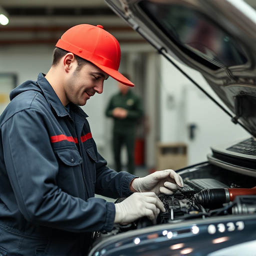 auto technician working