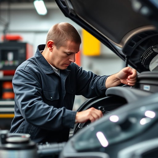 auto technician working