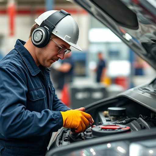 auto technician working