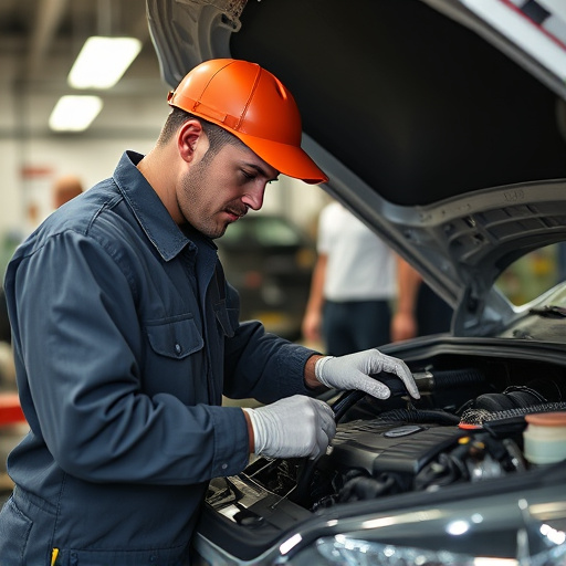 auto technician working