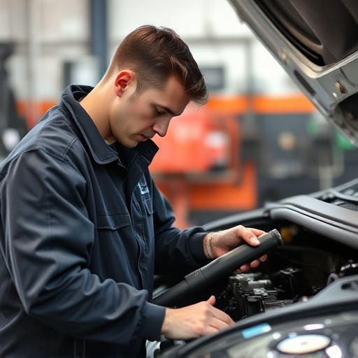 auto technician working