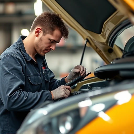 auto technician working