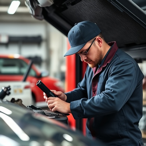 auto technician working