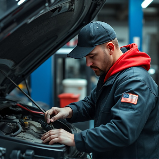 auto technician working