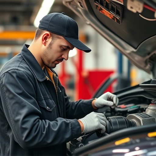 auto technician working