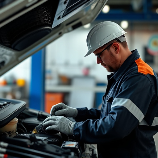 auto technician working