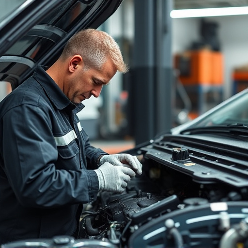 auto technician working