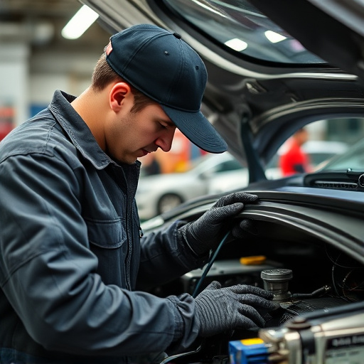 auto technician working