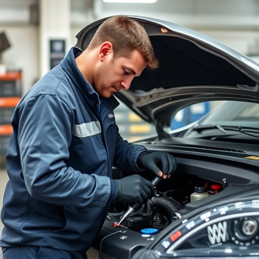 auto technician working