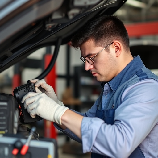 auto technician working