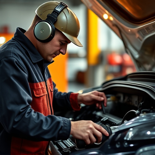 auto technician working