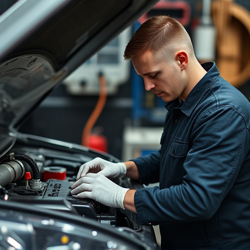 auto technician working