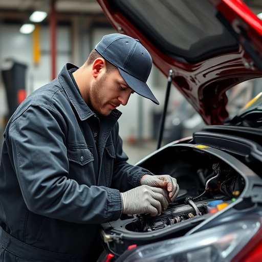 auto technician working