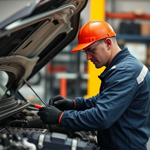 auto technician working