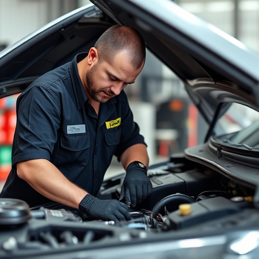 auto technician working