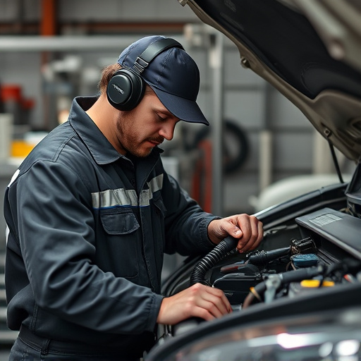 auto technician working