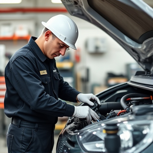 auto technician working