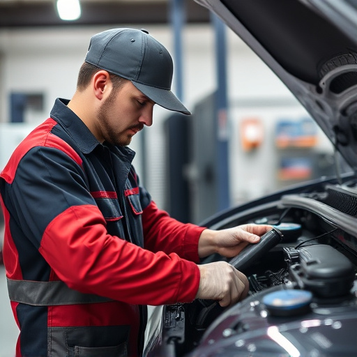 auto technician working