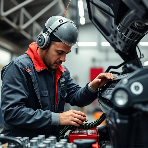 auto technician working