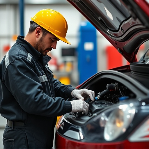 auto technician working