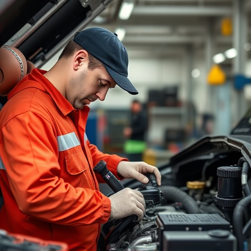 auto technician working