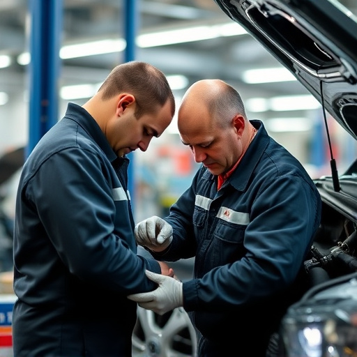 auto technician working