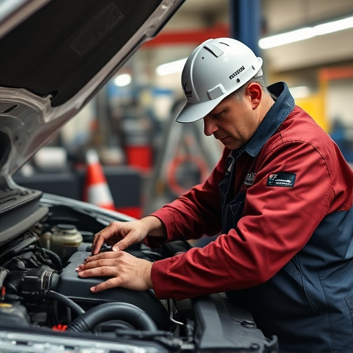 auto technician working