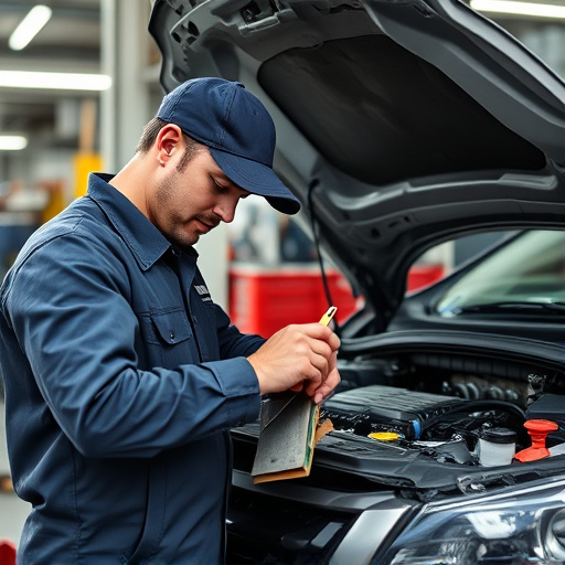 auto technician working