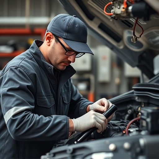 auto technician working