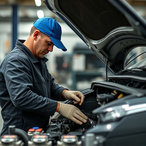 auto technician working