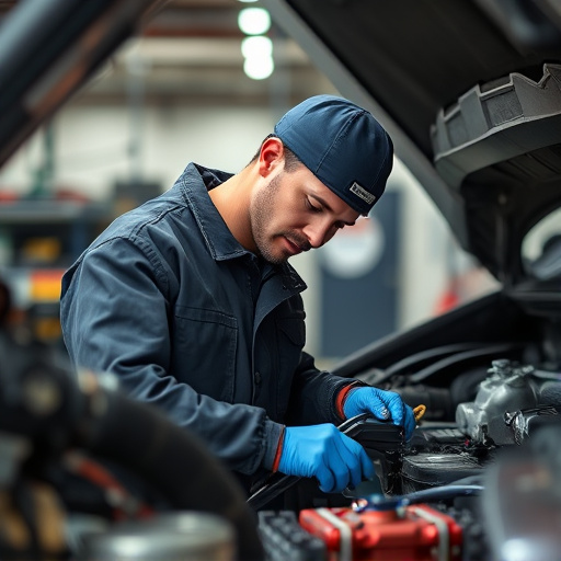 auto technician working