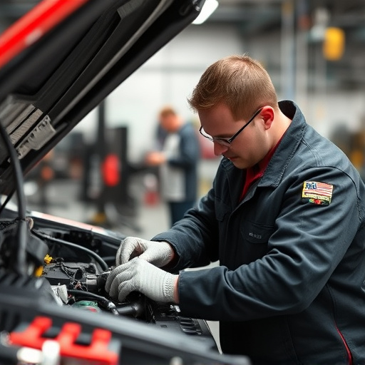 auto technician working