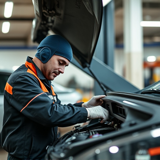 auto technician working