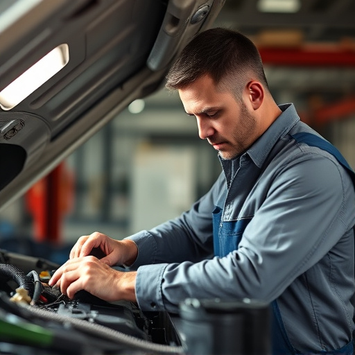 auto technician working