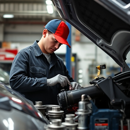 auto technician working