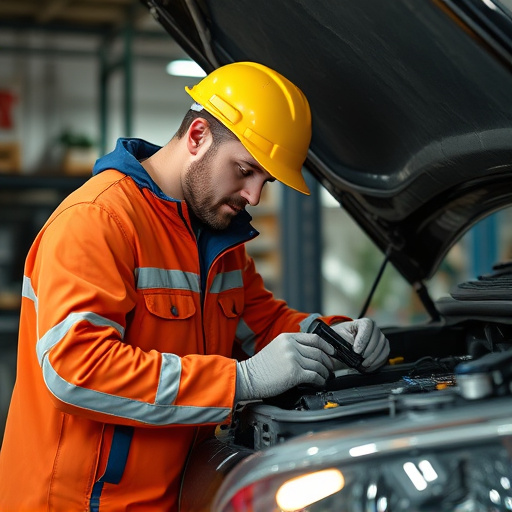 auto technician working