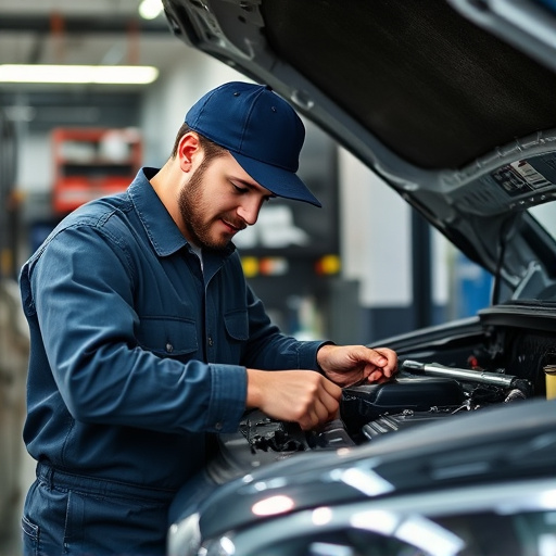 auto technician working