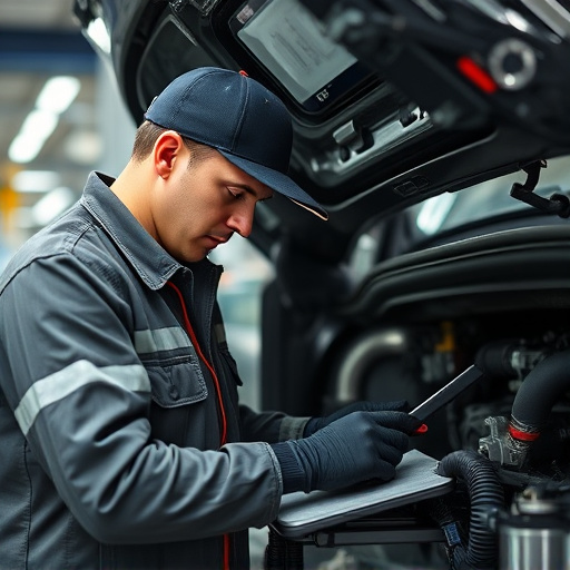 auto technician working