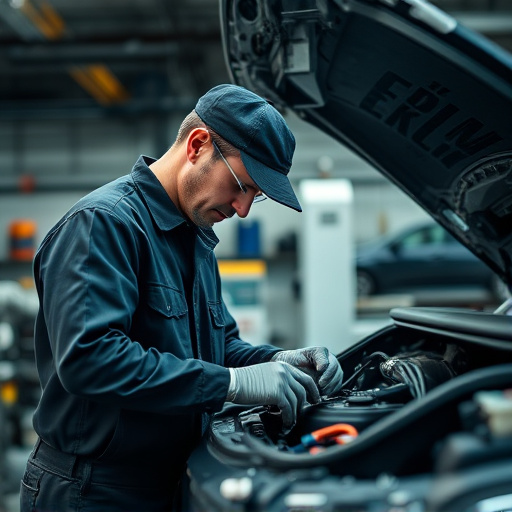 auto technician working
