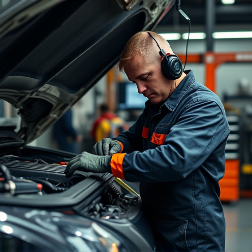 auto technician working