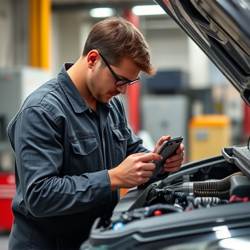 auto technician working