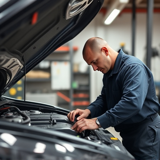 auto technician working
