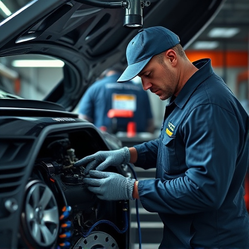auto technician working