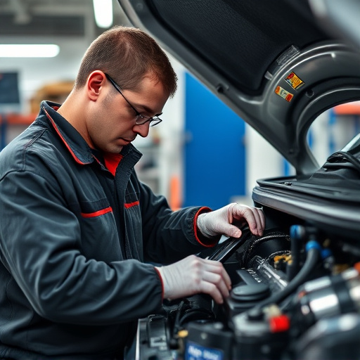 auto technician working