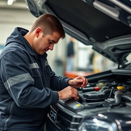 auto technician working